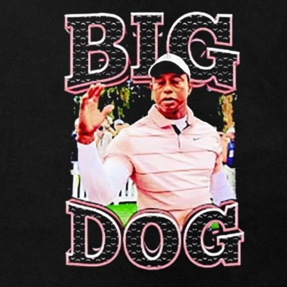 Tiger Woods Big Dog T Shirt Golf Legend Graphic Fan Gift Retro Sports Vintage T - Picture 2 of 5